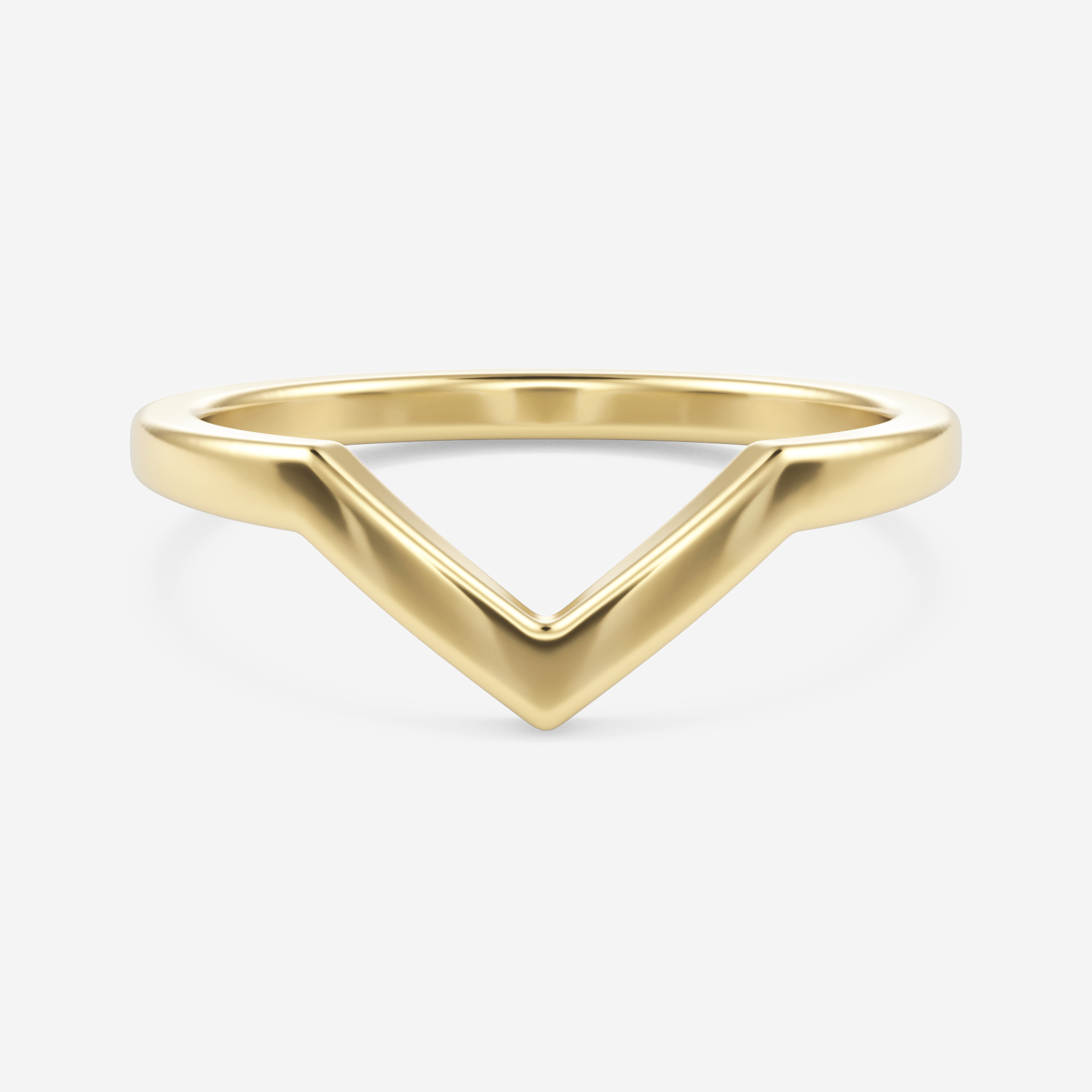 Classic V Shape Wedding Band