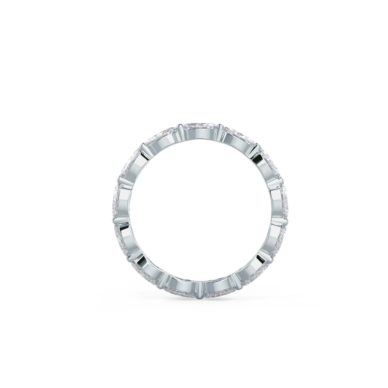 1.30 Carats Lab Grown Diamond Marquise Shape Bezel Wedding Band