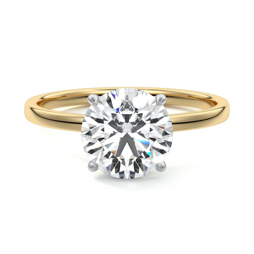 1.20 Carats Lab Grown Diamond Round Shape F-VS1 Hidden Halo Engagement Ring