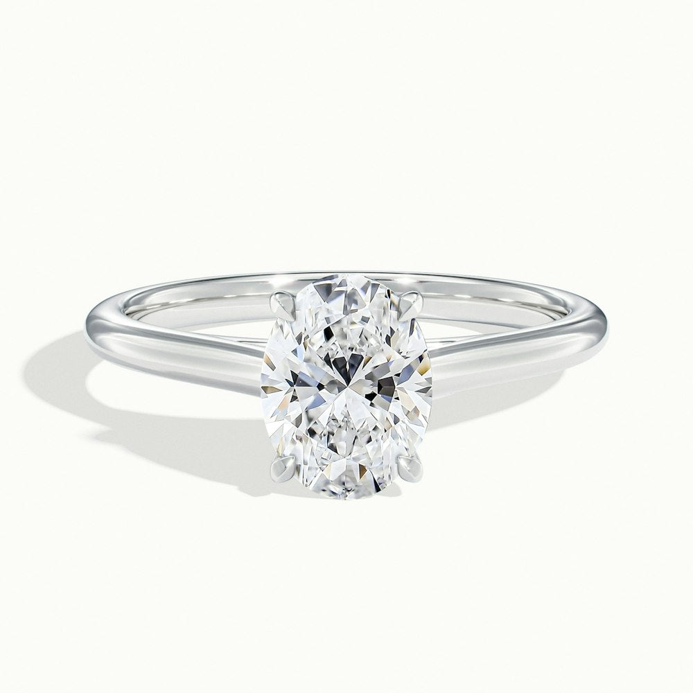 0.80 Carats Lab Grown Diamond Oval Shape E-VS2 Solitaire Engagement Ring