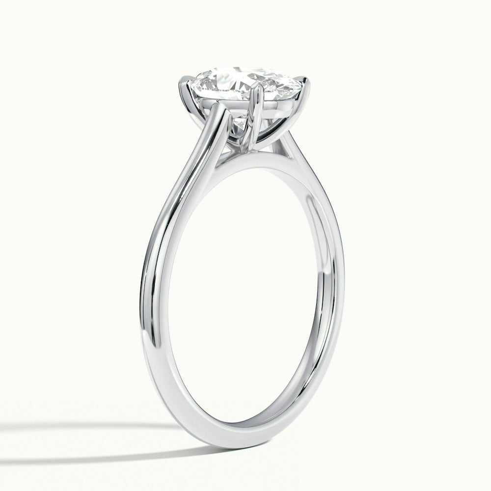 0.80 Carats Lab Grown Diamond Oval Shape E-VS2 Solitaire Engagement Ring