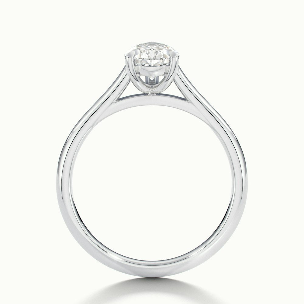 0.80 Carats Lab Grown Diamond Pear Shape E-VS1 Solitaire Engagement Ring