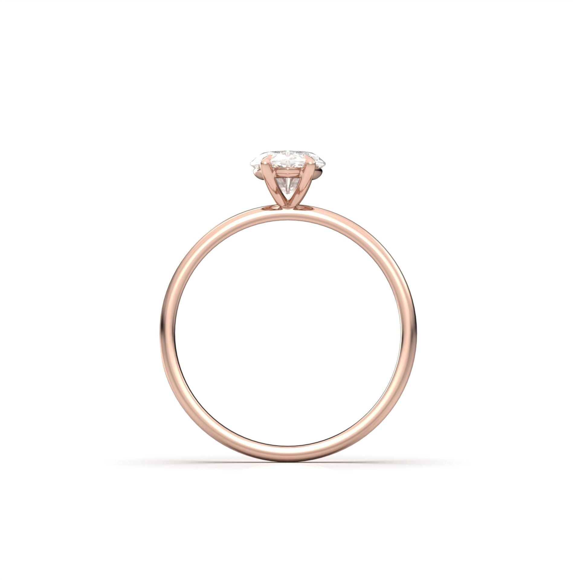 2.50 Carats Marquise Shape Moissanite Solitaire Engagement Ring