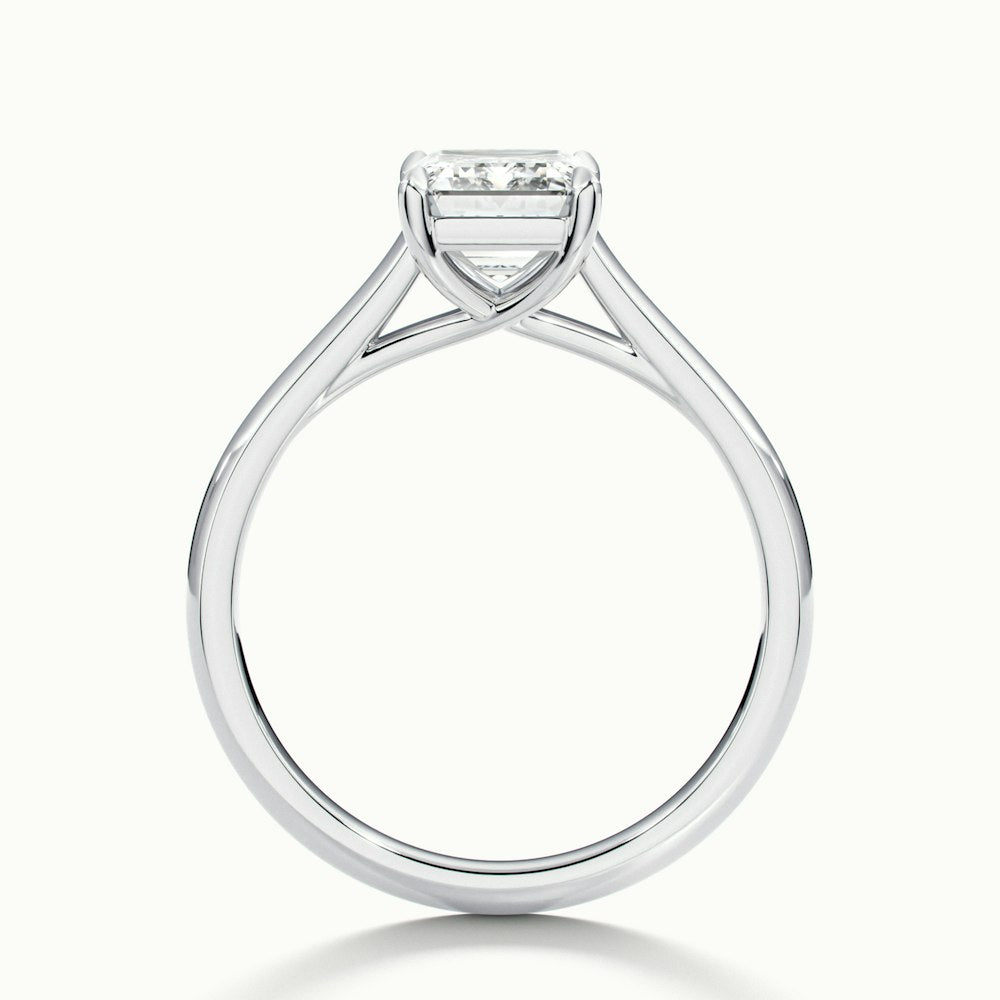 1.0 Carats Lab Grown Diamond Emerald Shape E-VS1 Solitaire Engagement Ring