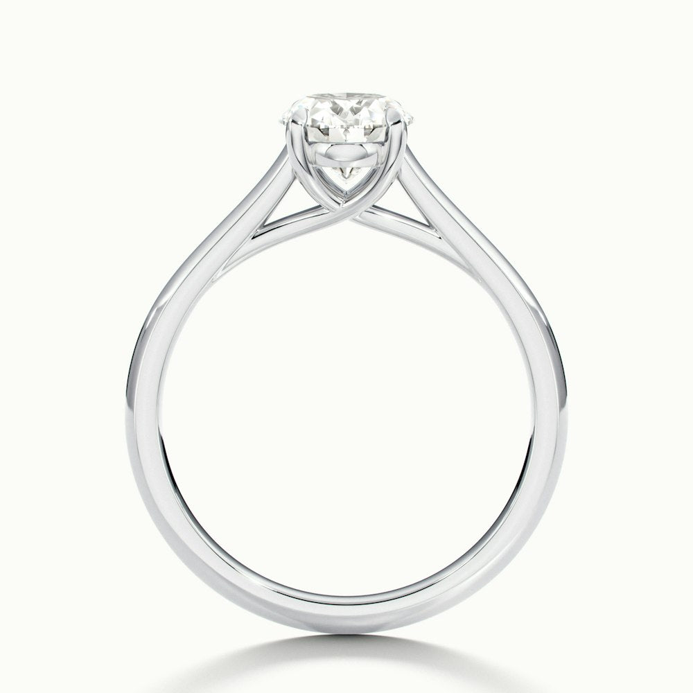 1.0 Carats Lab Grown Diamond Oval Shape E-VS1 Solitaire Engagement Ring