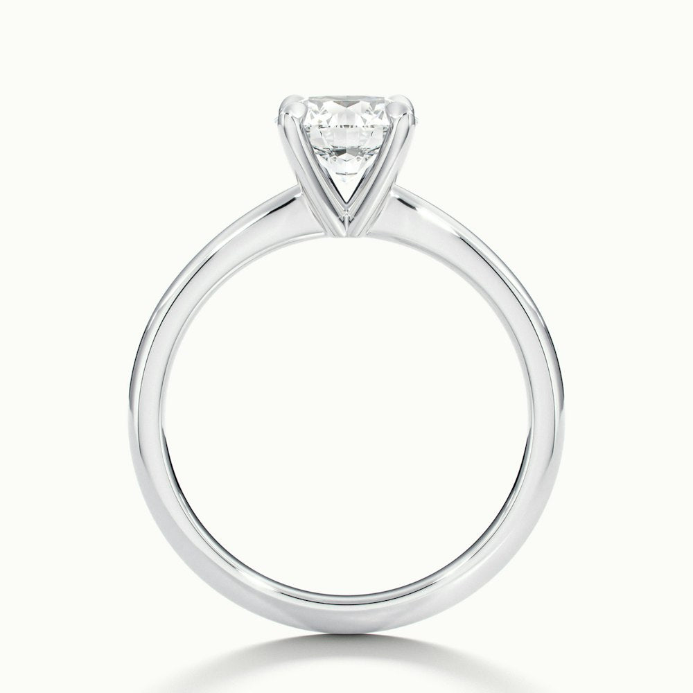 1.0 Carats Lab Grown Diamond Round Shape E-VS1 Solitaire Engagement Ring