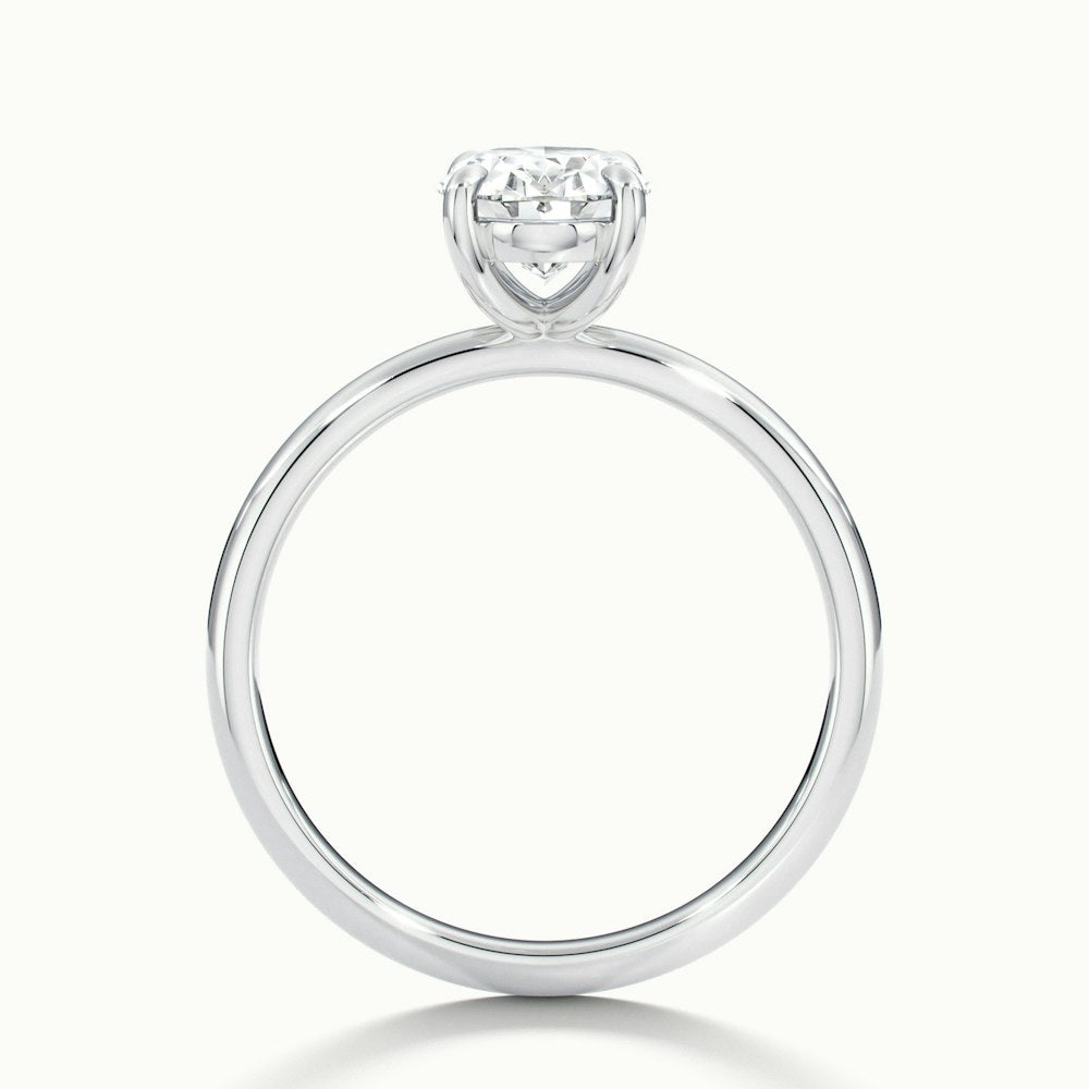 1.0 Carats Lab Grown Diamond Oval Shape E-VS2 Solitaire Engagement Ring