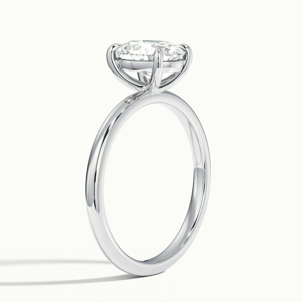 1.0 Carats Lab Grown Diamond Oval Shape E-VS2 Solitaire Engagement Ring