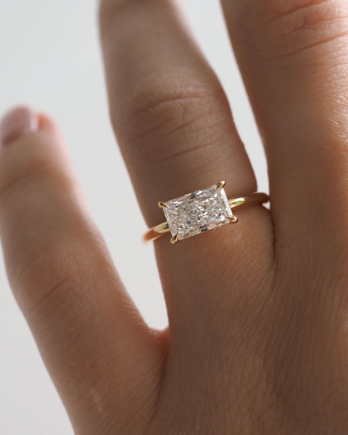 1.5 CT Radiant G/VS1 CVD Diamond Solitaire Engagement Ring