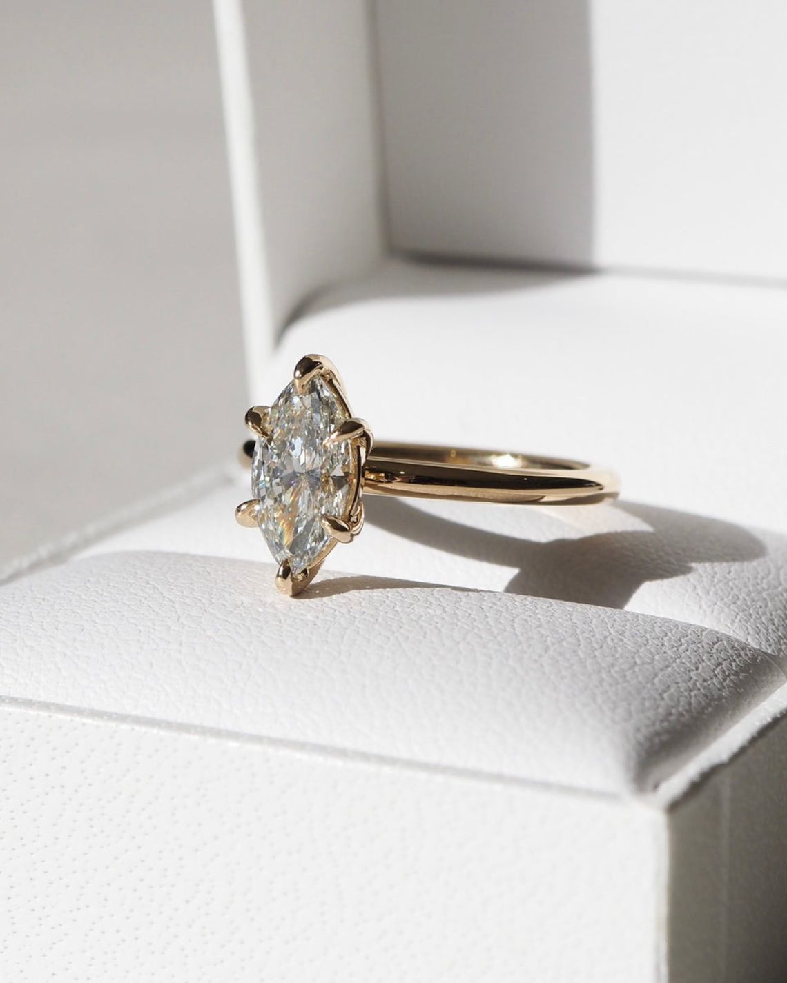1.5 CT Marquise E/VS1 CVD Diamond Solitaire Engagement Ring