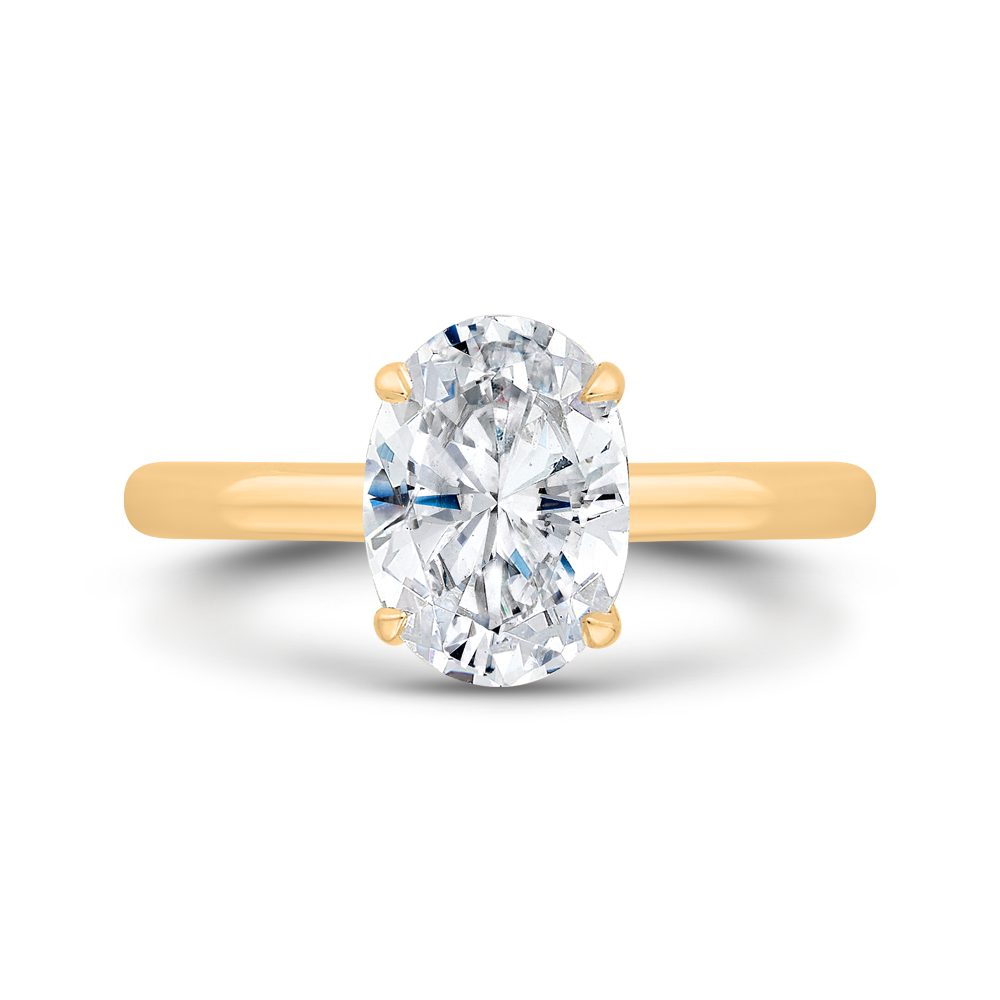 1.25 Carats Oval Shape Moissanite Solitaire Engagement Ring