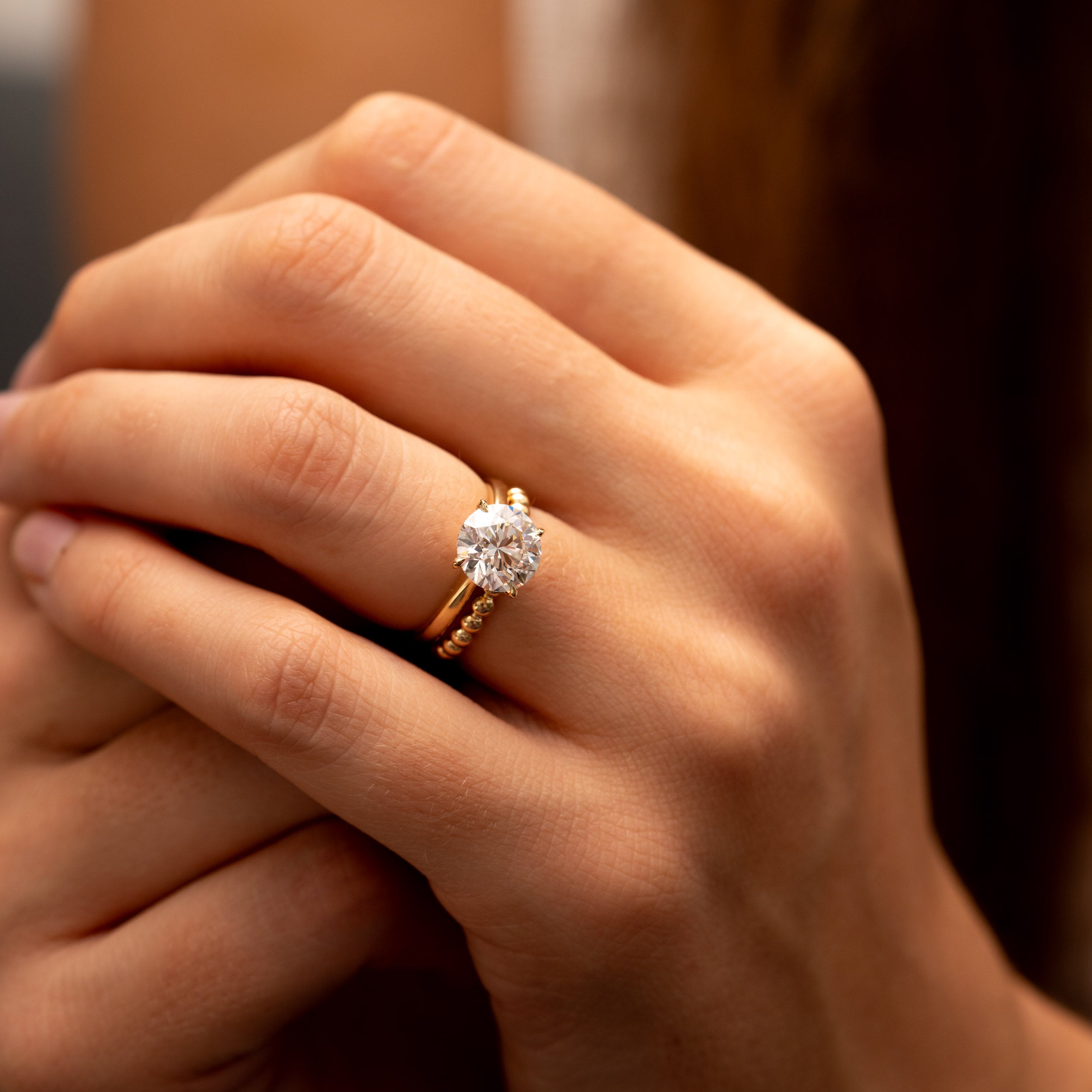 1.50 Carats Round Shape Moissanite Solitaire Engagement Ring