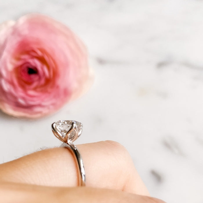 2.34 Carats Round Shape Moissanite Solitaire Engagement Ring