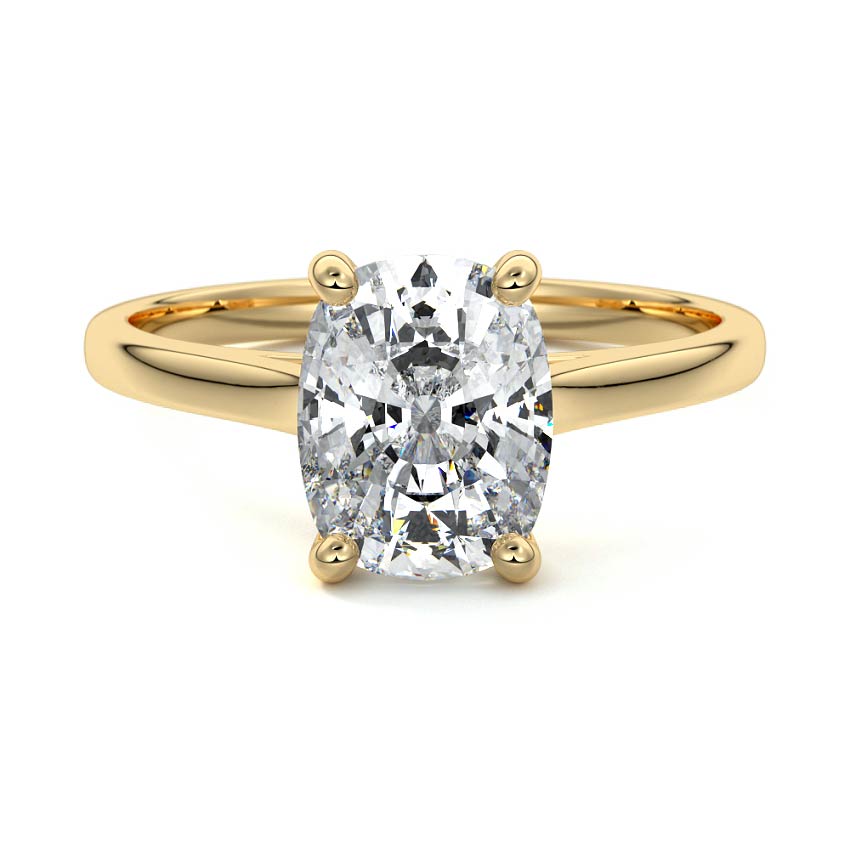 1.20 Carats Lab Grown Diamond Cushion Shape F-VS1 Solitaire Engagement Ring