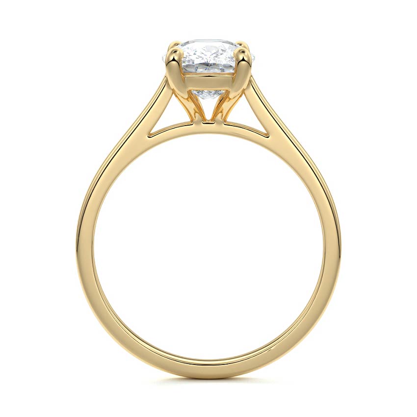 1.20 Carats Lab Grown Diamond Cushion Shape F-VS1 Solitaire Engagement Ring