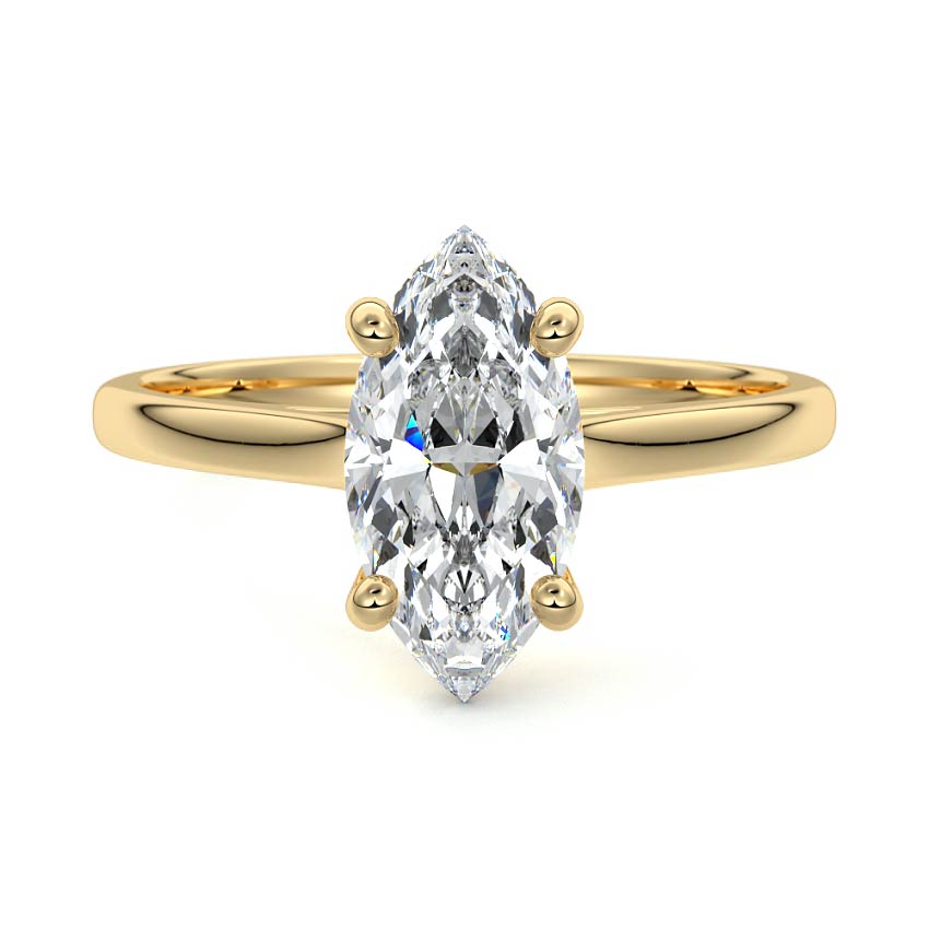 3.0 Carats Lab Grown Diamond Marquise Shape E-VS1 Solitaire Engagement Ring