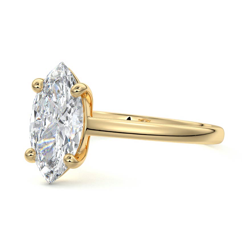 3.0 Carats Lab Grown Diamond Marquise Shape E-VS1 Solitaire Engagement Ring