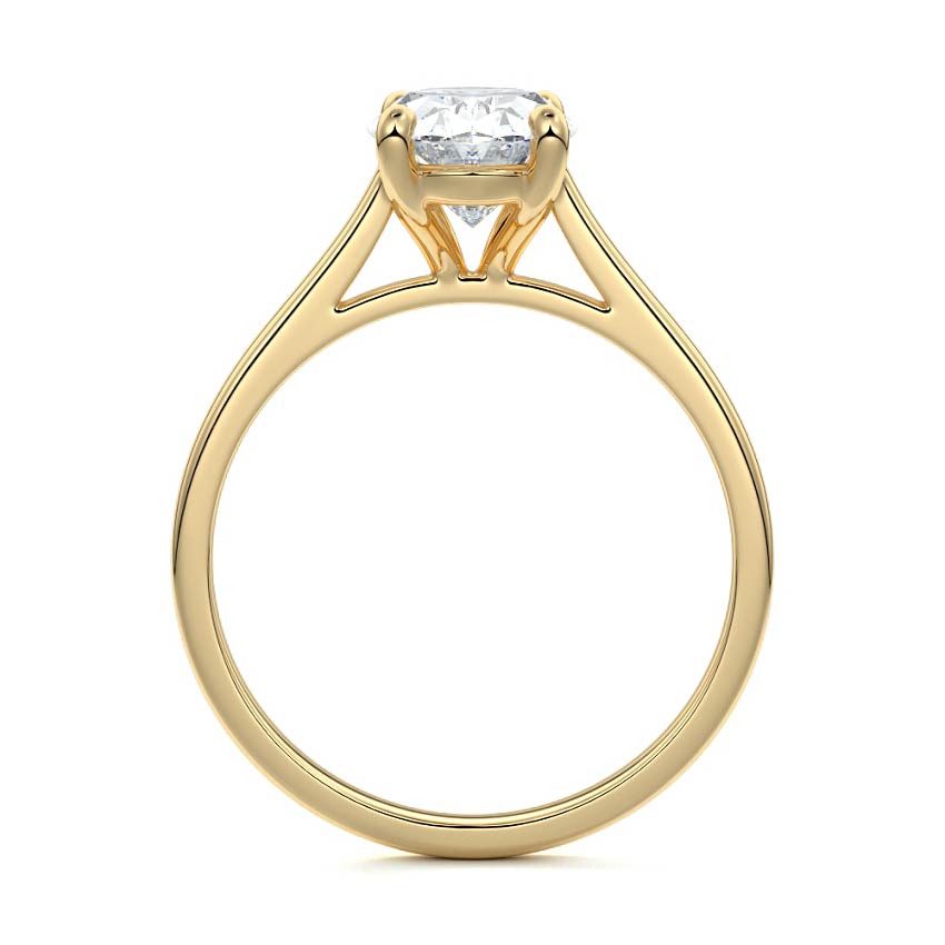 2.50 Carats Lab Grown Diamond Oval Shape F-VS1 Solitaire Engagement Ring