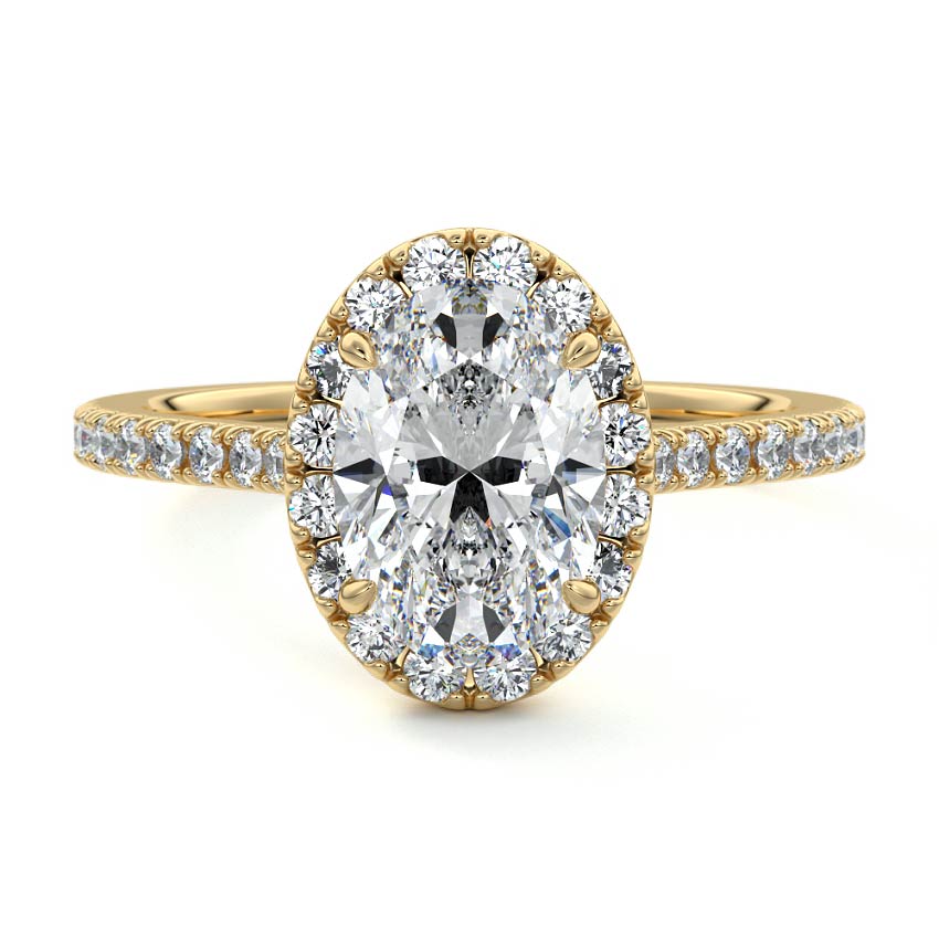 4.50 Carats Lab Grown Diamond Oval Shape E-VS1 Halo Engagement Ring