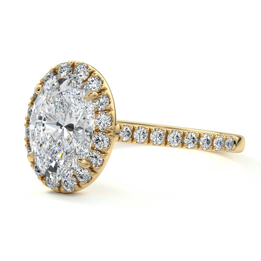 4.50 Carats Lab Grown Diamond Oval Shape E-VS1 Halo Engagement Ring