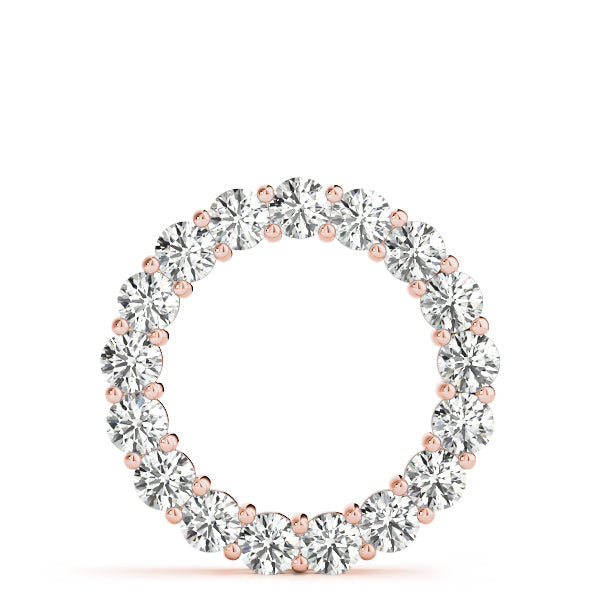 2.0 Carats Round Shape Moissanite Circle Pendant Necklace
