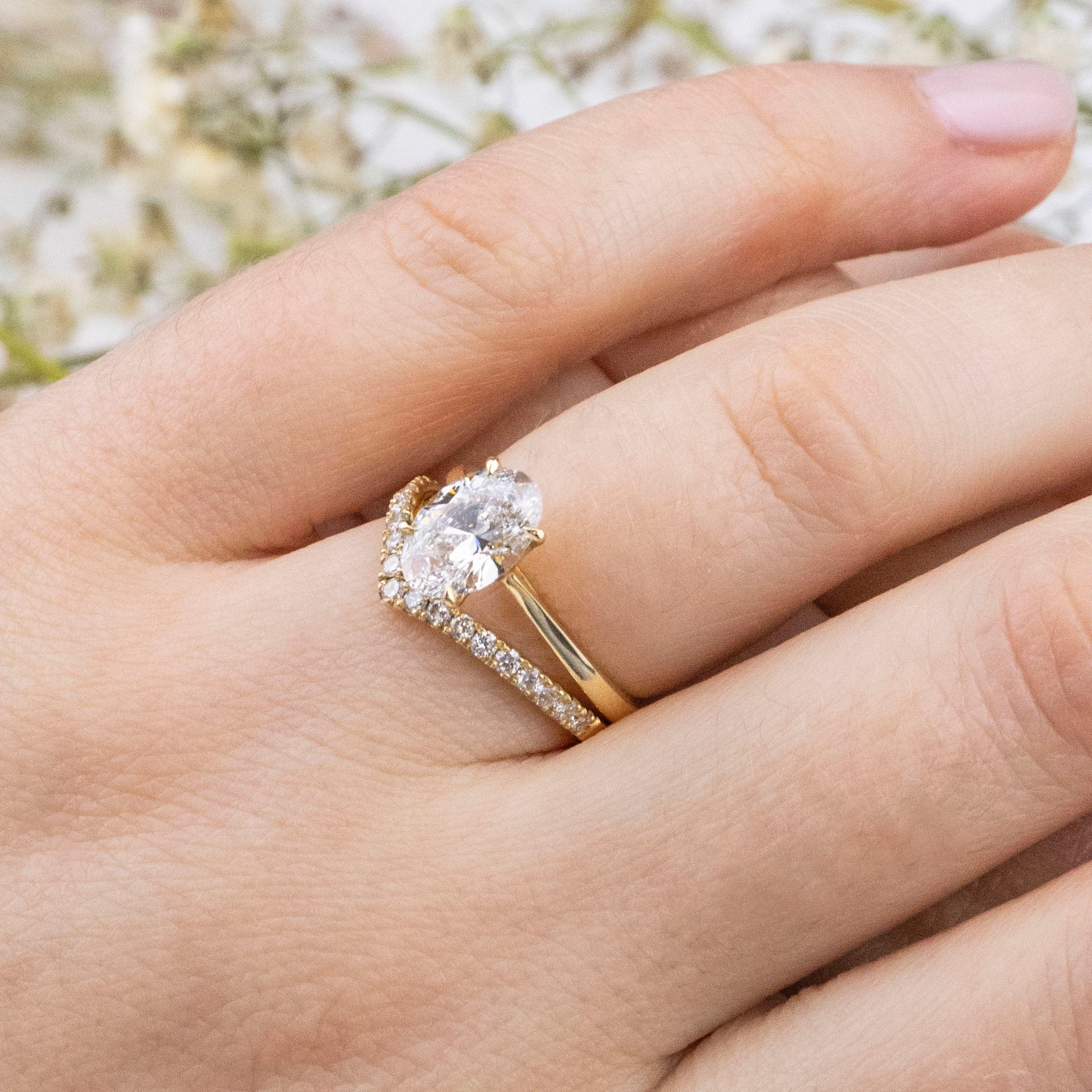 1.56 Carats Oval Shape Moissanite Solitaire Engagement Ring