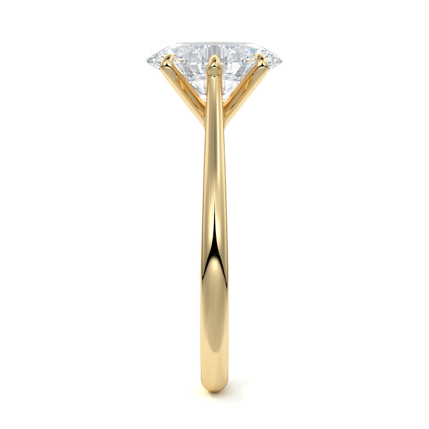 3.0 Carats Lab Grown Diamond Oval Shape F-VS1 Solitaire Engagement Ring