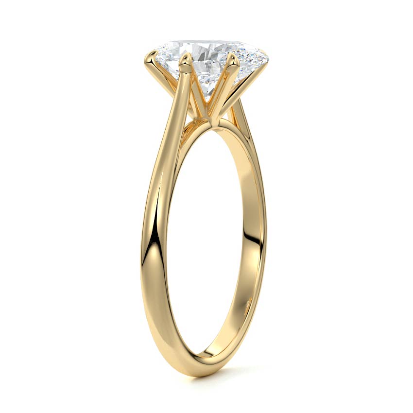 3.0 Carats Lab Grown Diamond Oval Shape F-VS1 Solitaire Engagement Ring