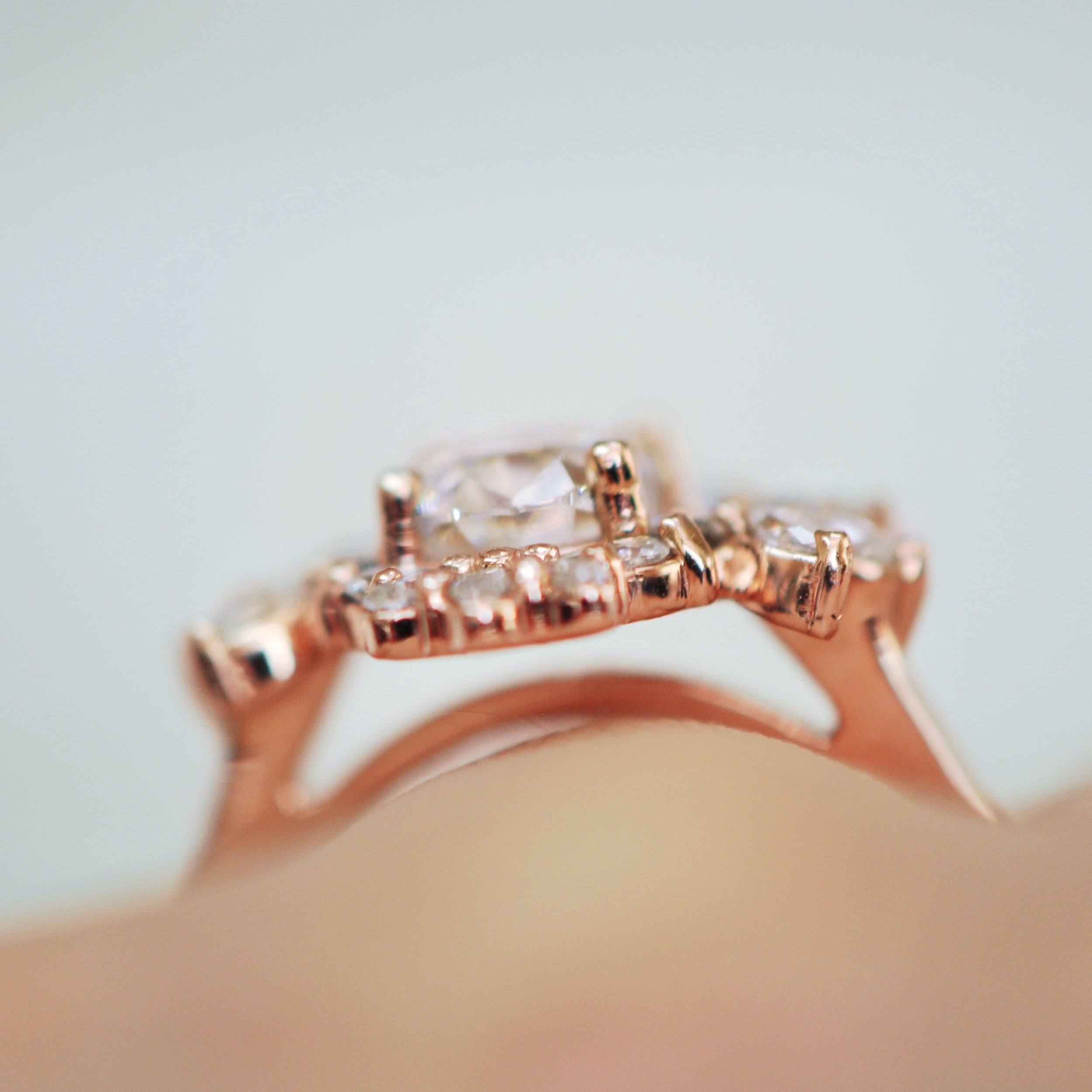 1.25 Carats Oval Shape Moissanite Vintage Engagement Ring