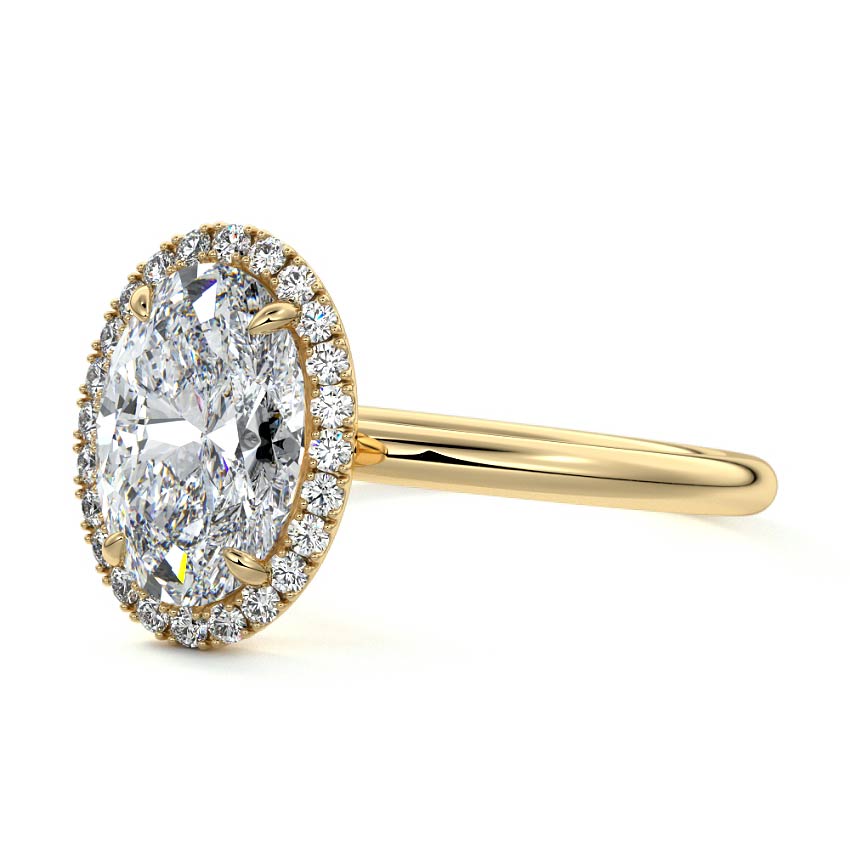 4.50 Carats Lab Grown Diamond Oval Shape E-VS1 Halo Engagement Ring