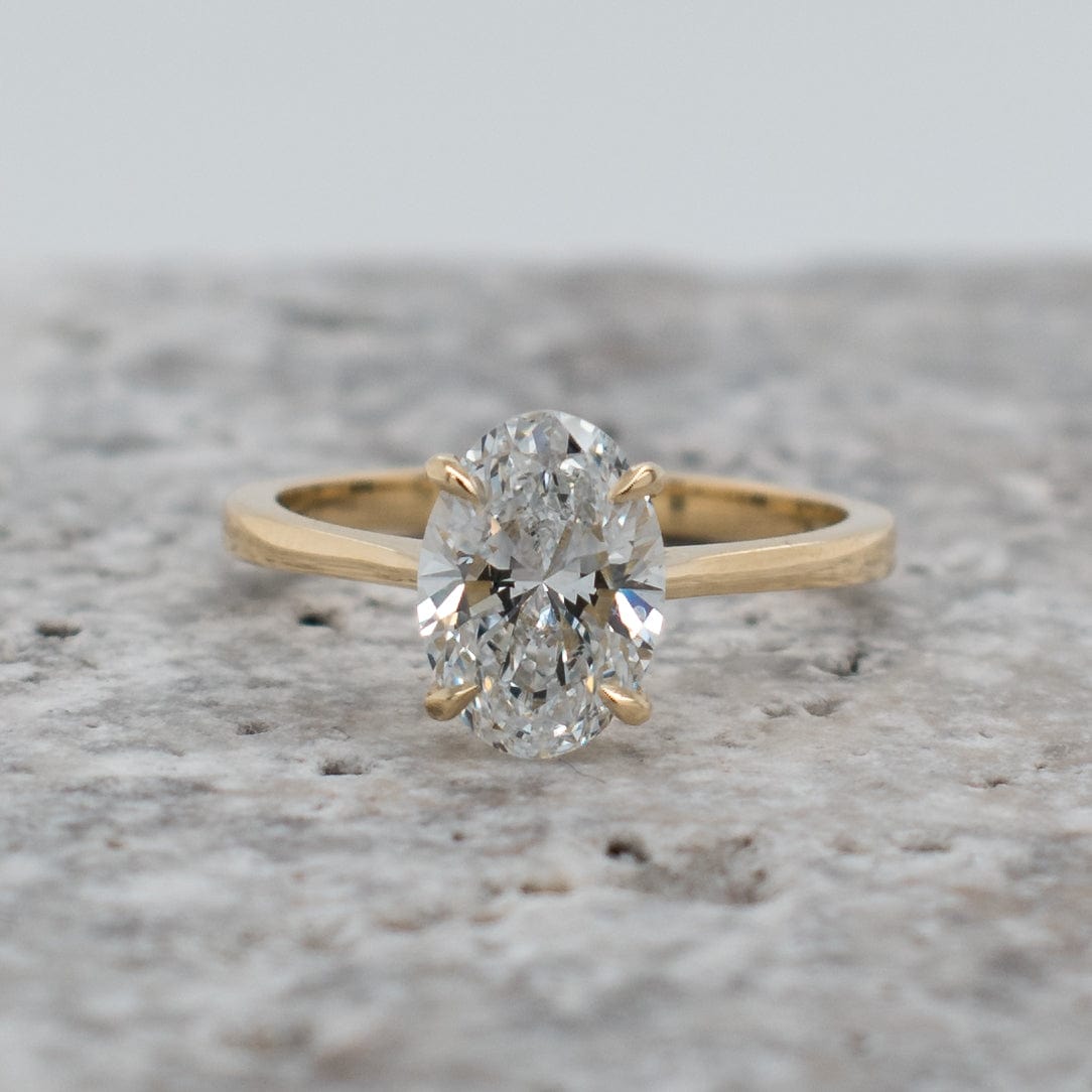 1.56 Carats Oval Shape Moissanite Solitaire Engagement Ring
