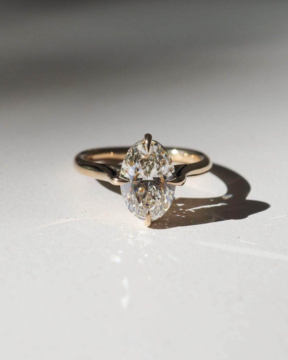 1.5 CT Oval F/VS1 CVD Diamond Solitaire Engagement Ring