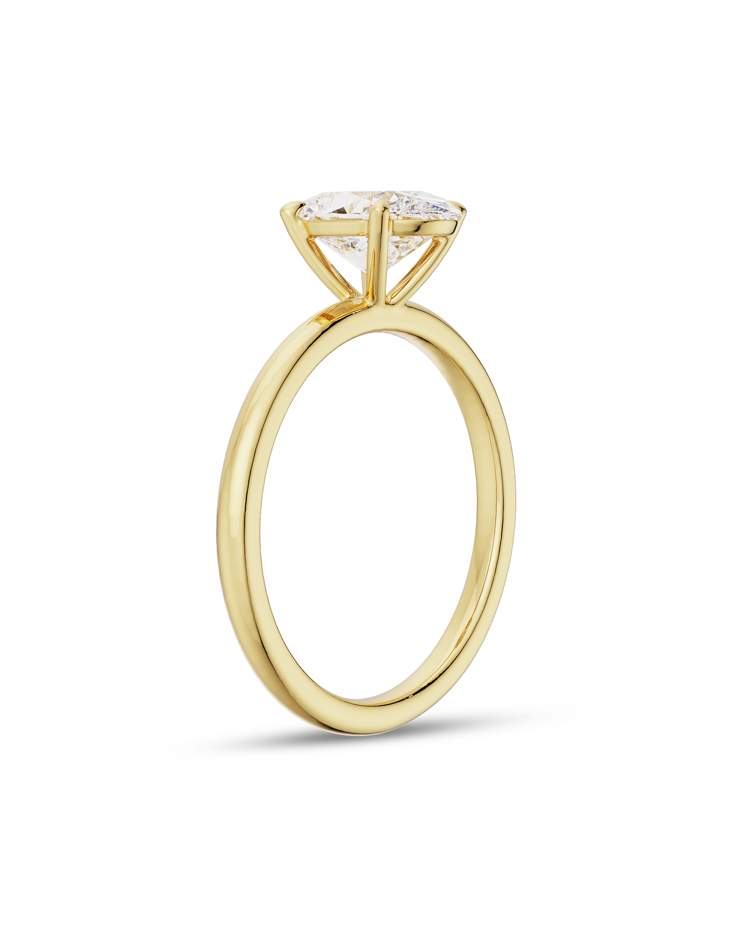 2.0 Carats Oval Shape Moissanite Solitaire Engagement Ring