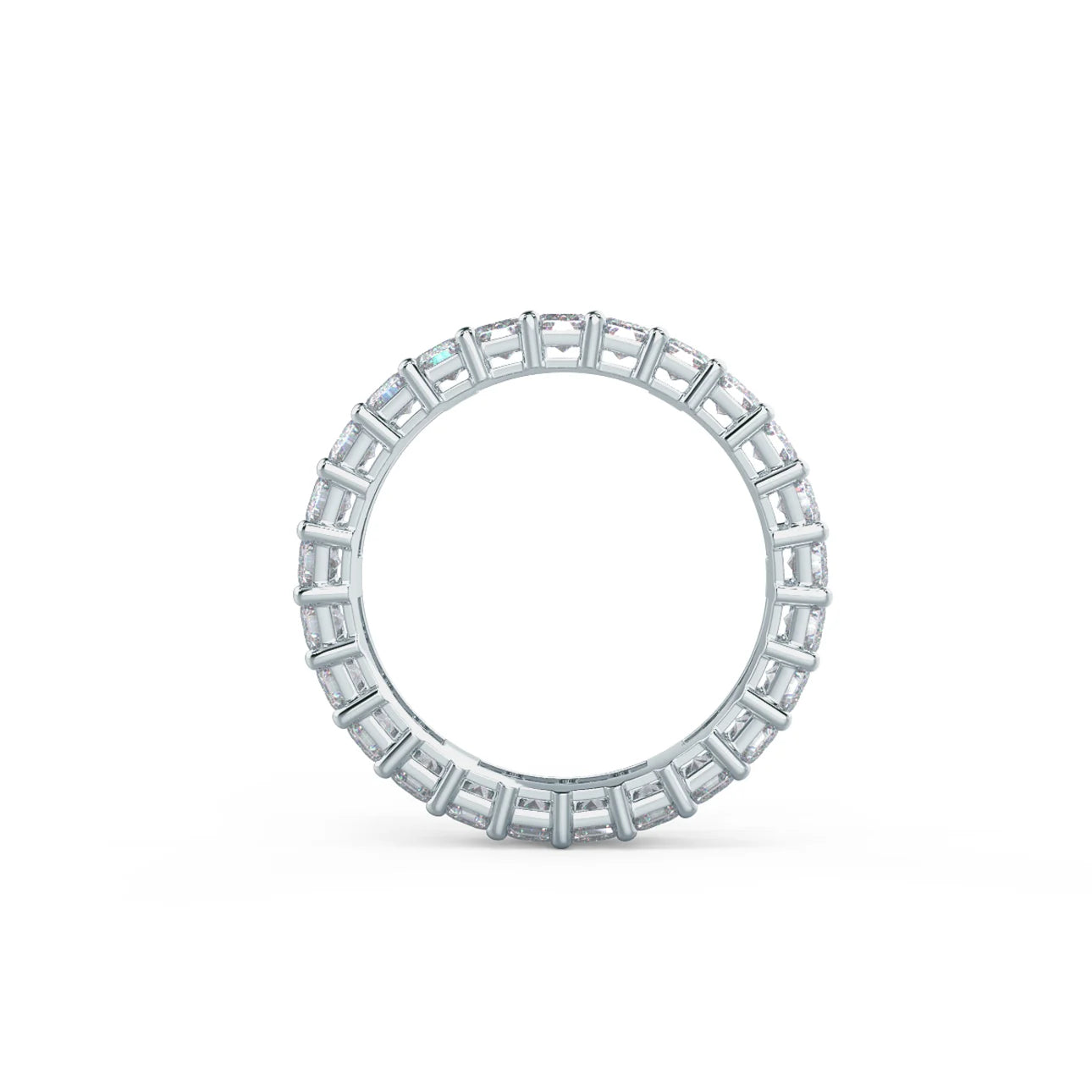 5.0 Carats Lab Grown Diamond Emerald Shape Full Eternity Wedding Band