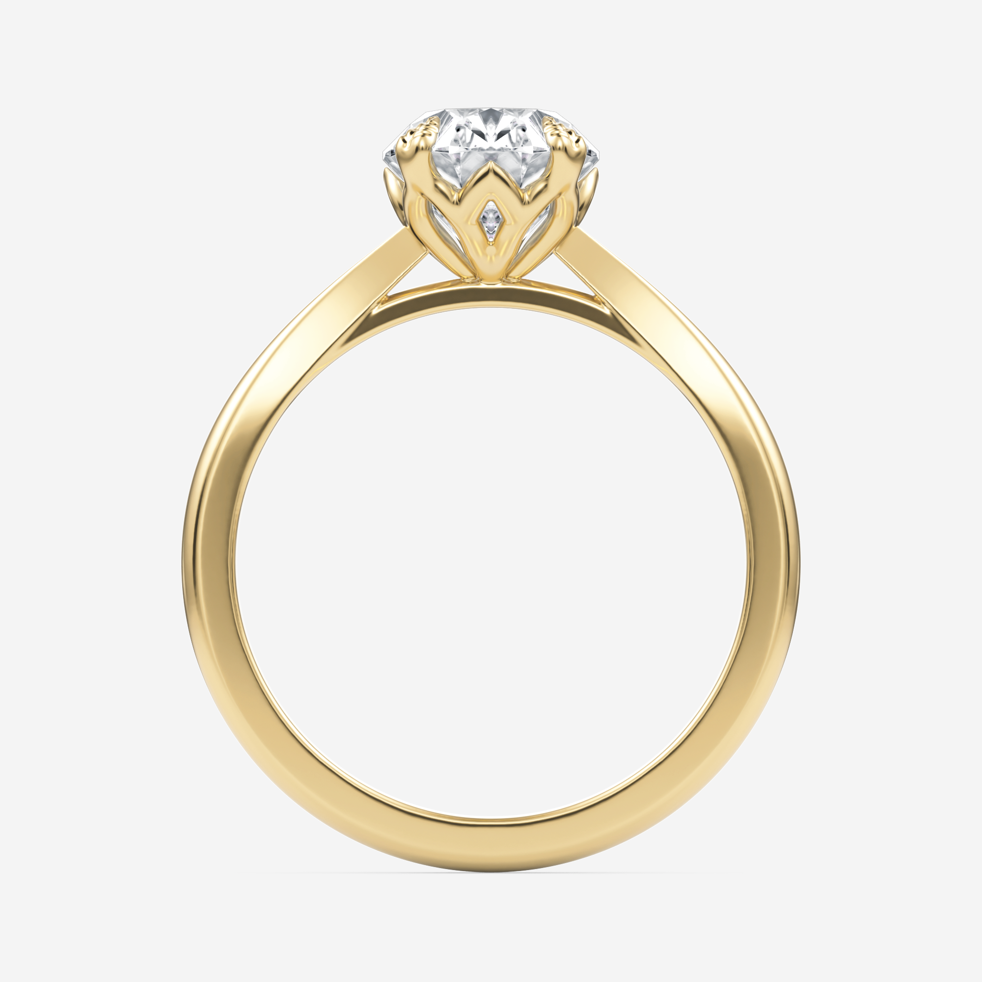 2.10 Carats Oval Shape Moissanite Solitaire Engagement Ring