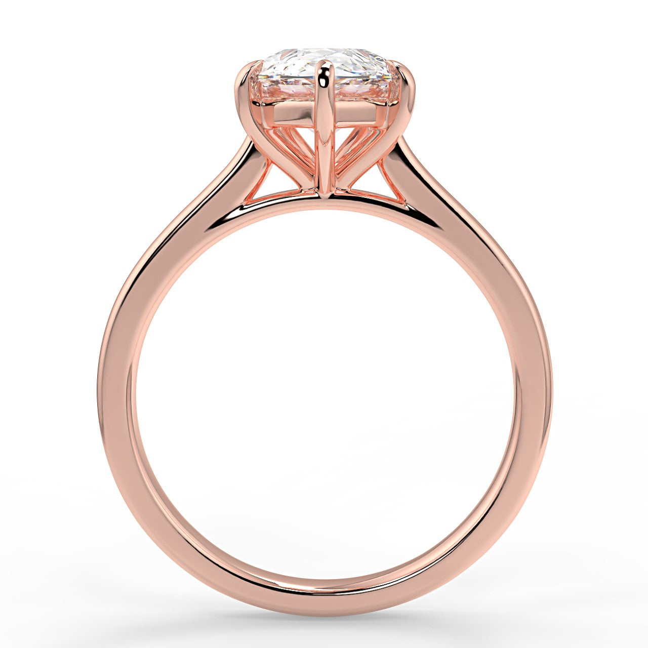 1.70 Carats Pear Shape Moissanite Solitaire Engagement Ring