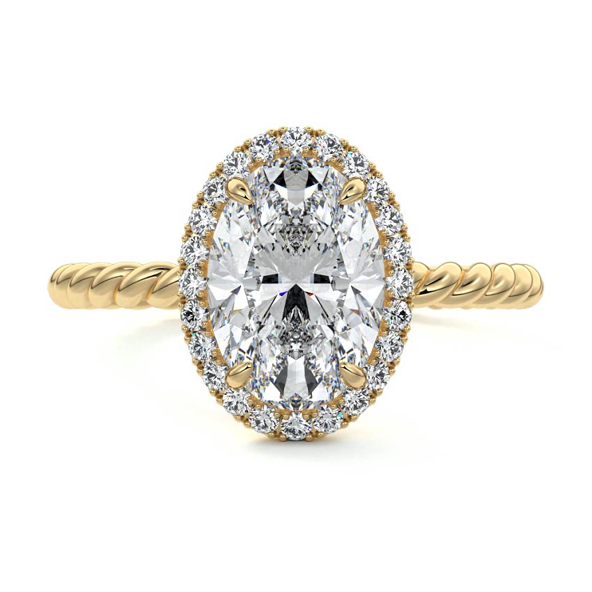 5.50 Carats Lab Grown Diamond Oval Shape E-VS1 Halo Engagement Ring