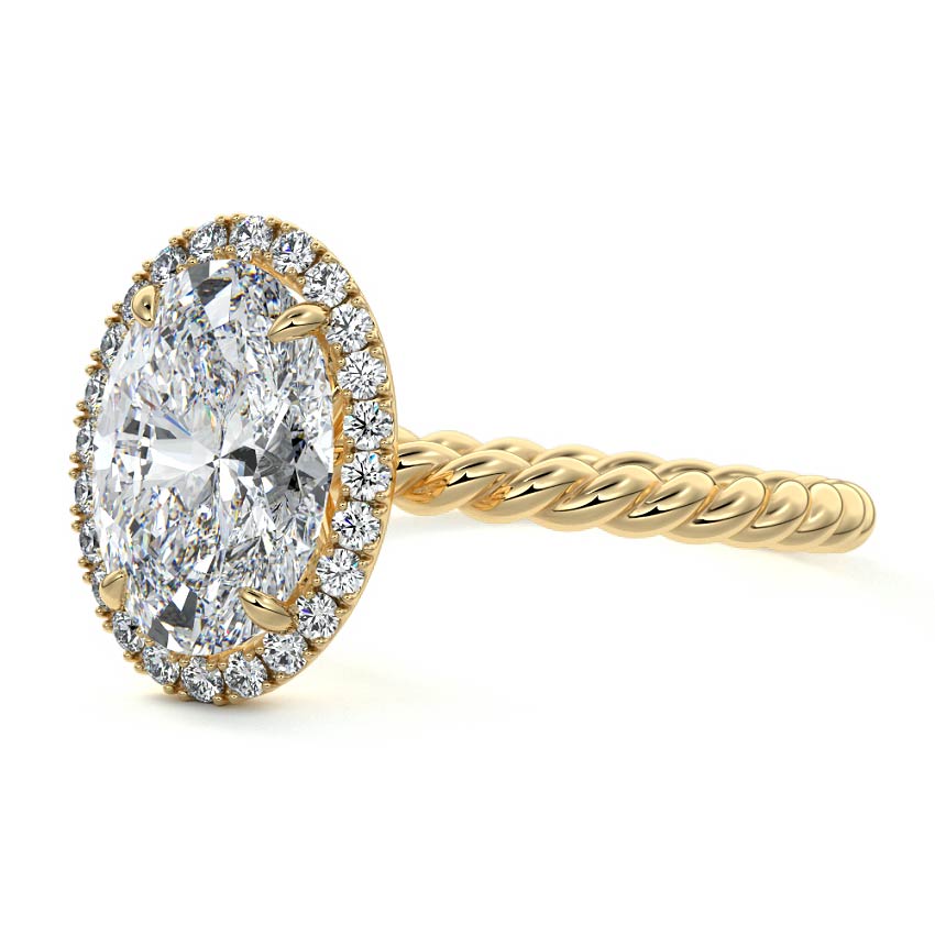 5.50 Carats Lab Grown Diamond Oval Shape E-VS1 Halo Engagement Ring