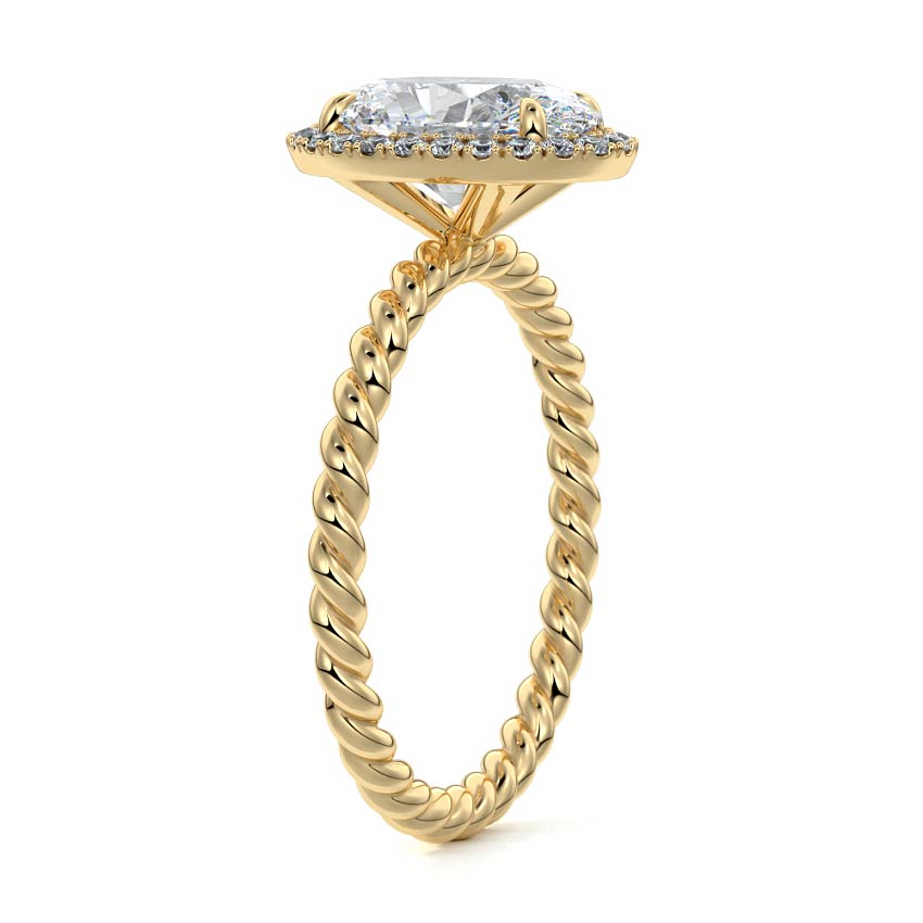 5.50 Carats Lab Grown Diamond Oval Shape E-VS1 Halo Engagement Ring