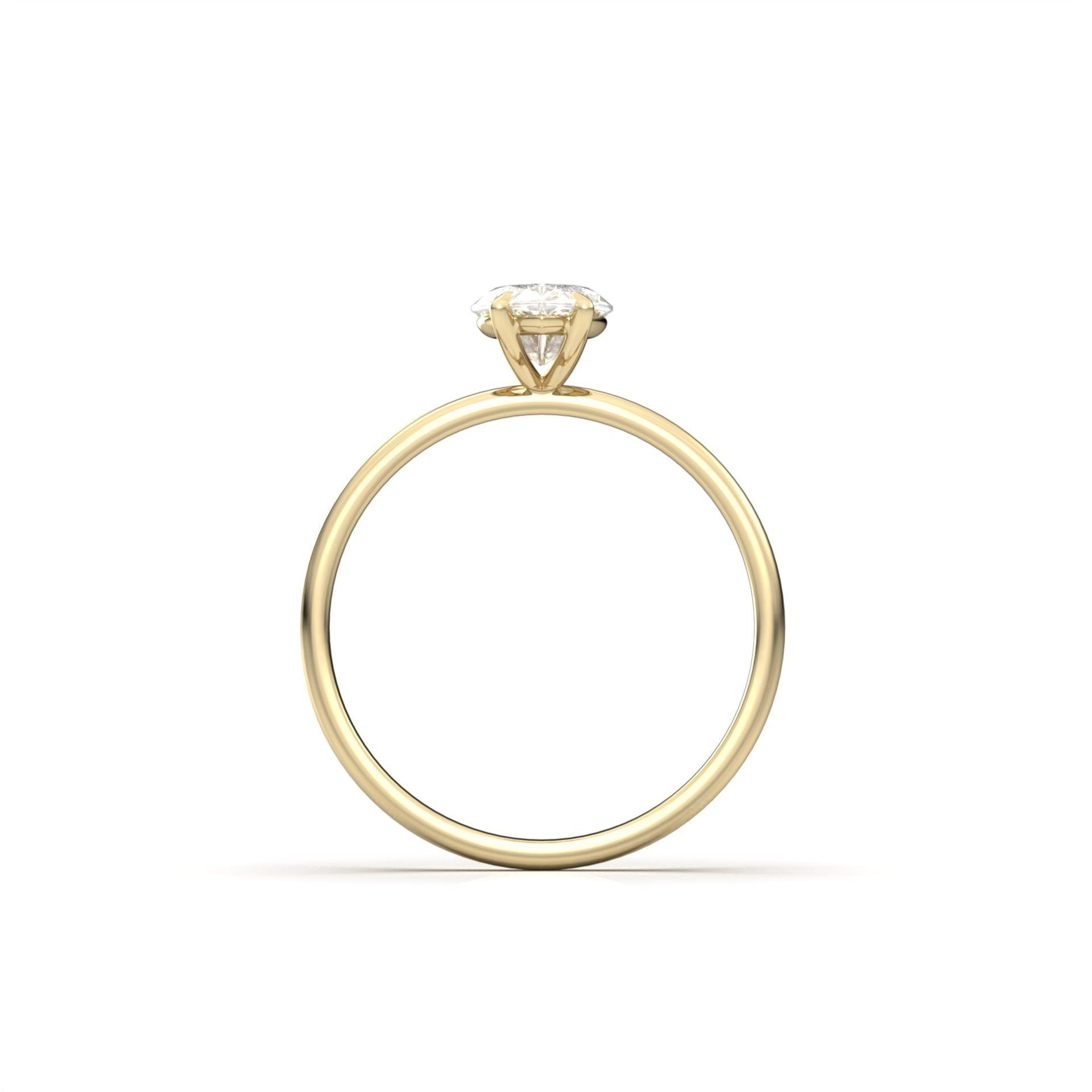 2.50 Carats Marquise Shape Moissanite Solitaire Engagement Ring