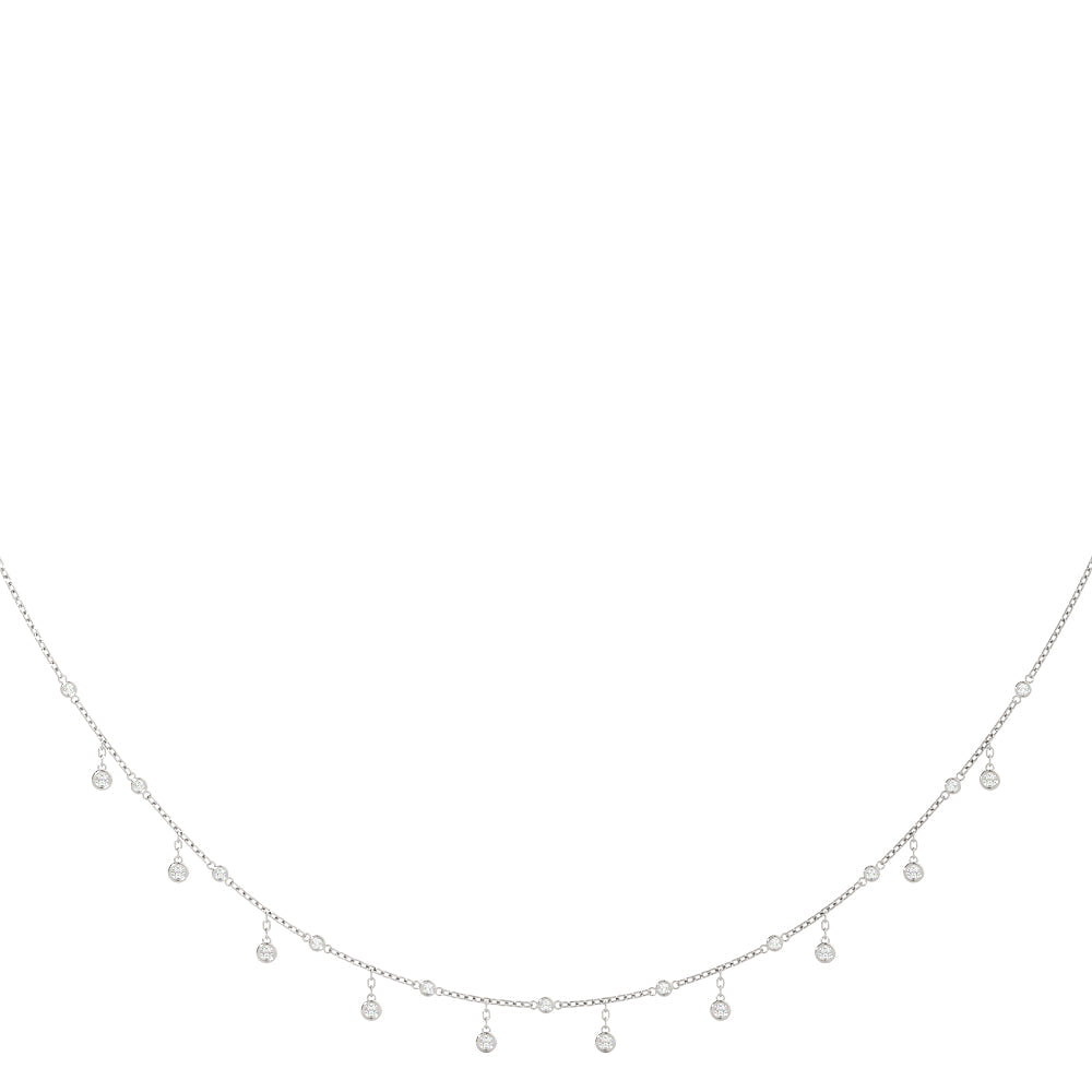 0.33 Carats Round Shape Moissanite Diamond Drop Necklace