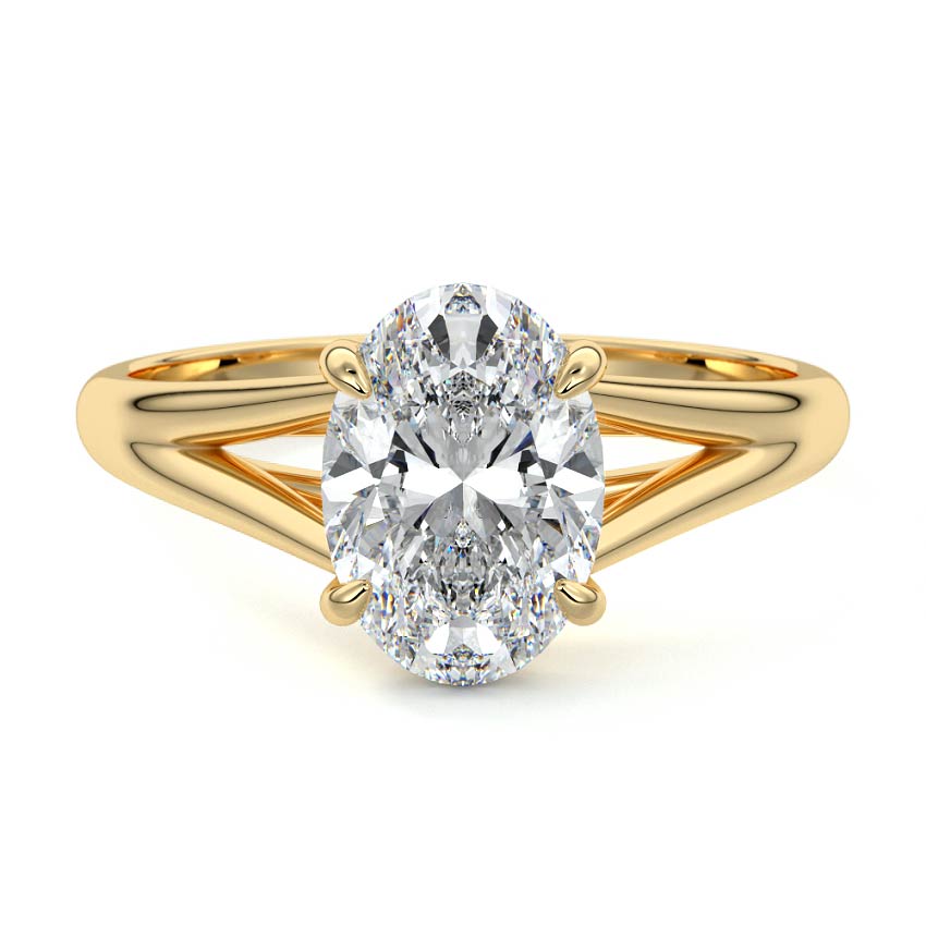 2.50 Carats Lab Grown Diamond Oval Shape E-VS1 Solitaire Engagement Ring