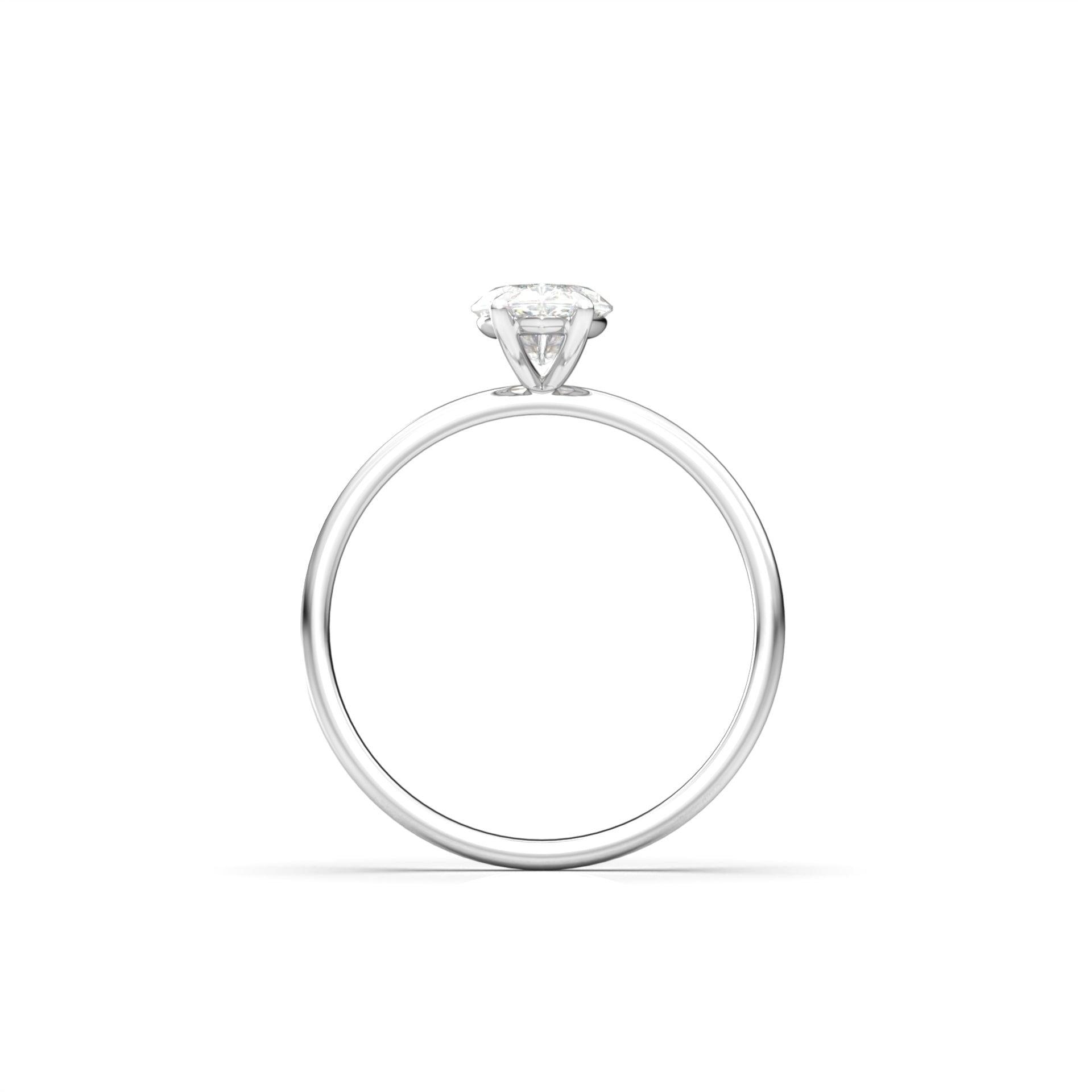 2.50 Carats Marquise Shape Moissanite Solitaire Engagement Ring
