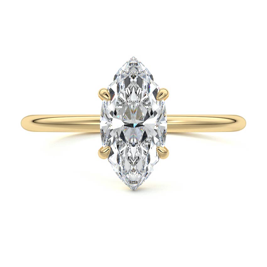 2.50 Carats Lab Grown Diamond Marquise Shape E-VS1 Solitaire Engagement Ring