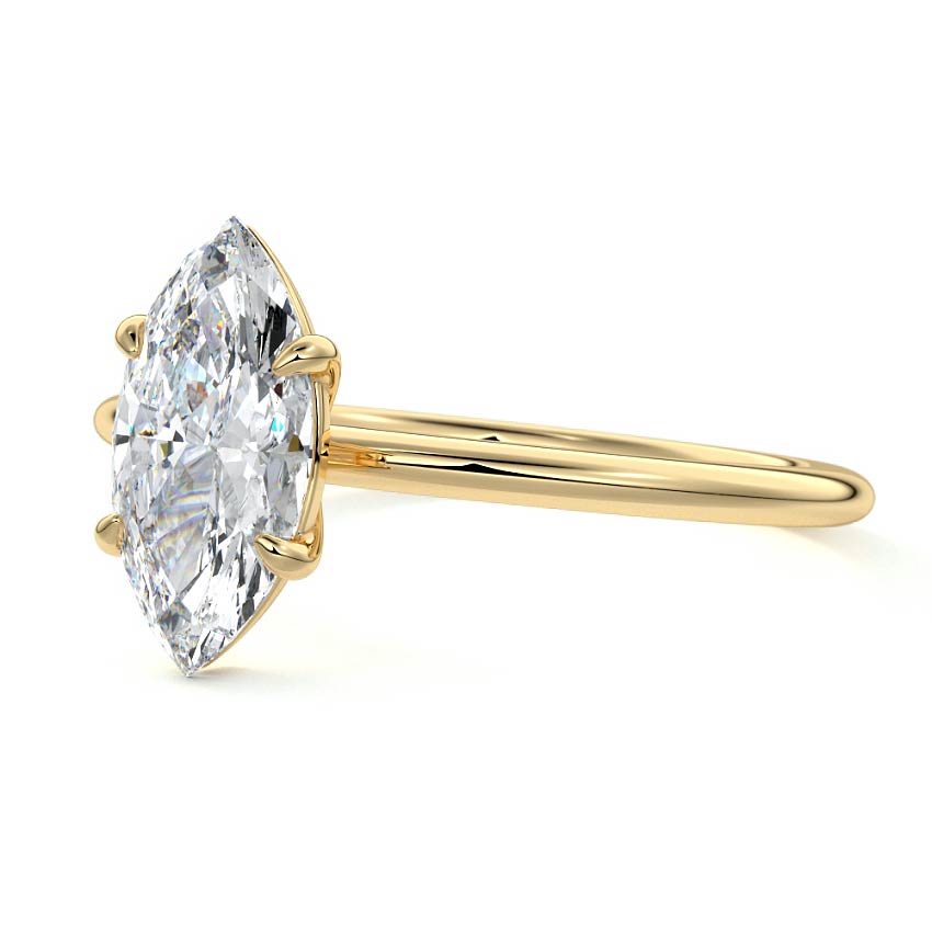 2.50 Carats Lab Grown Diamond Marquise Shape E-VS1 Solitaire Engagement Ring