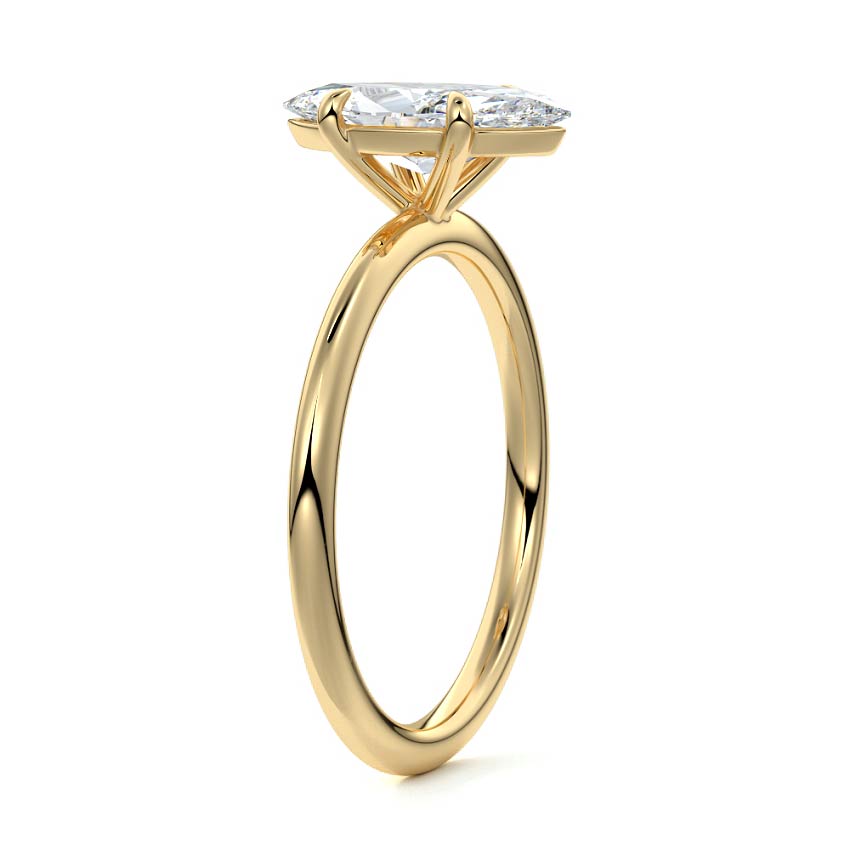 2.50 Carats Lab Grown Diamond Marquise Shape E-VS1 Solitaire Engagement Ring