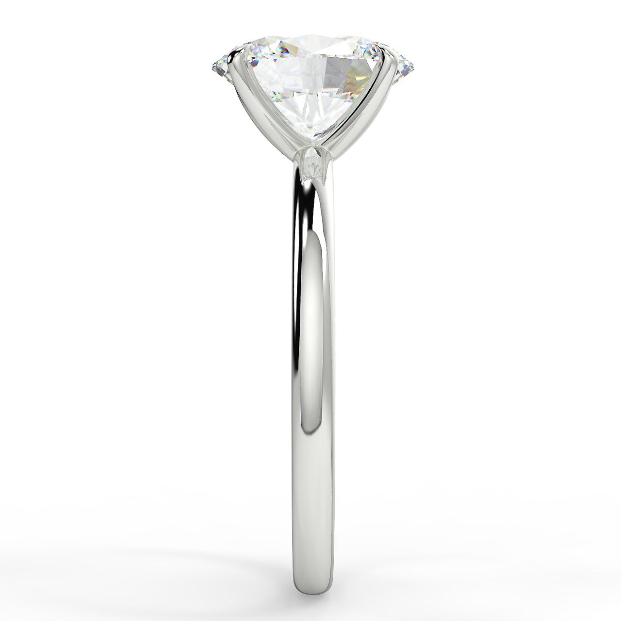 2.30 Carats Oval Shape Moissanite Solitaire Engagement Ring