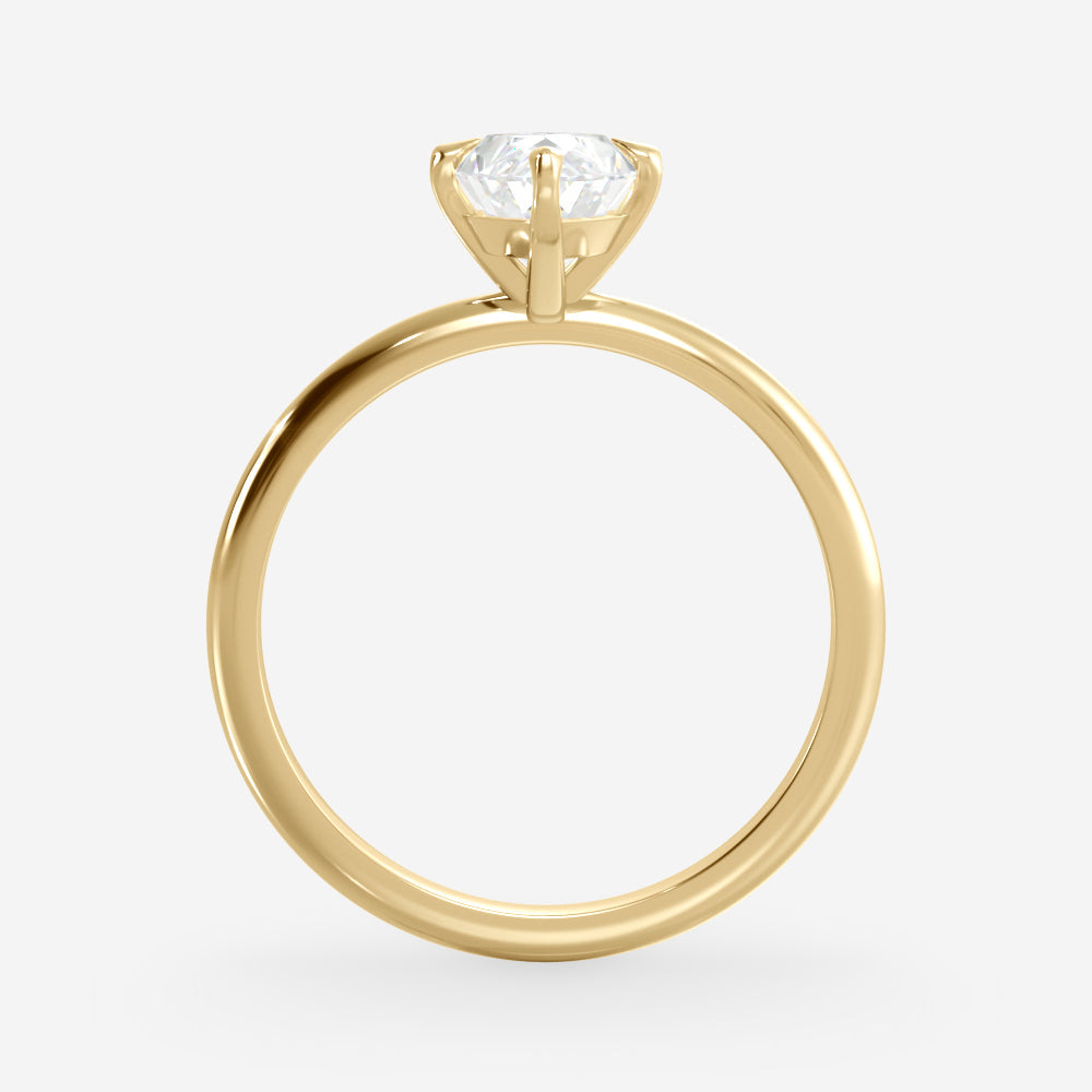 1.0 Carats Marquise Shape Moissanite Solitaire Engagement Ring