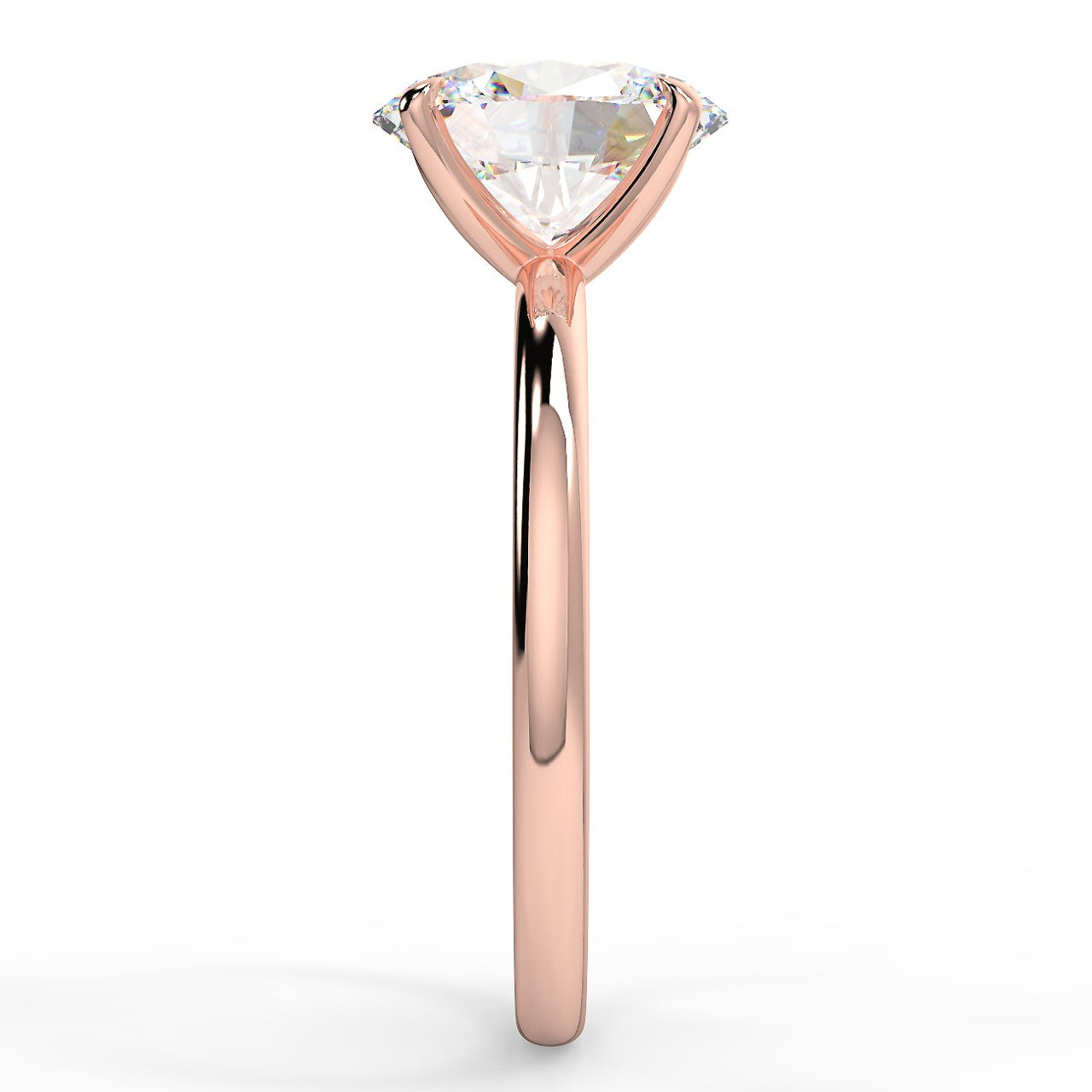 2.30 Carats Oval Shape Moissanite Solitaire Engagement Ring