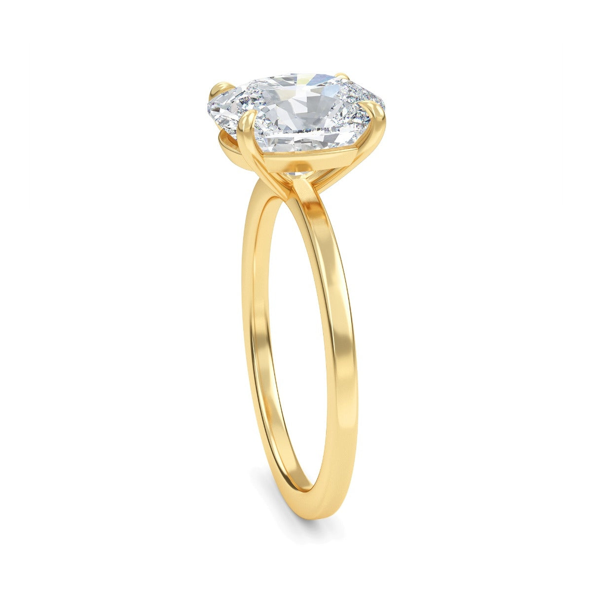 3.0 Carats Cushion Shape Moissanite solitaire Engagement Ring